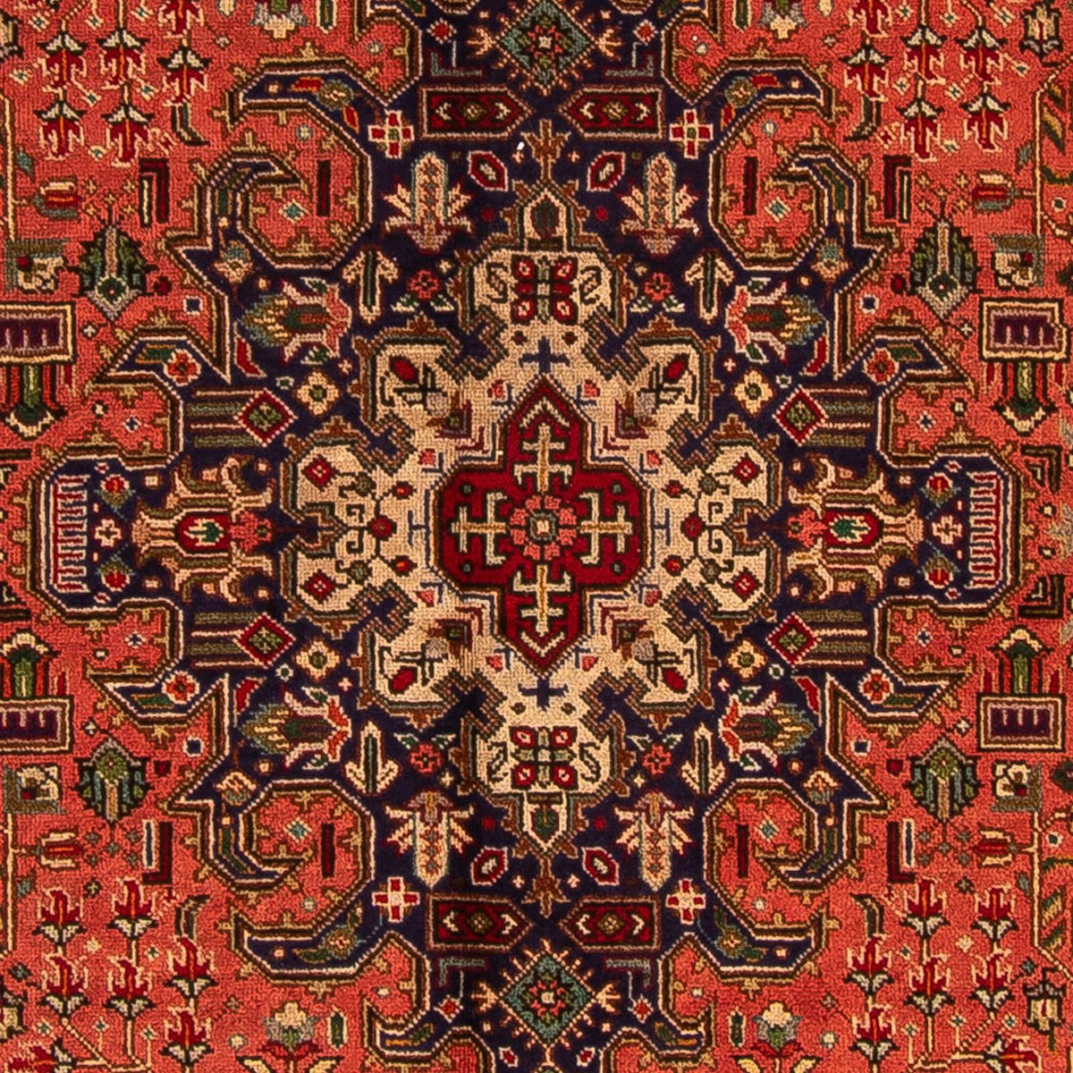 Persisk tæppe - Tabriz - 295 x 195 cm - lysrød