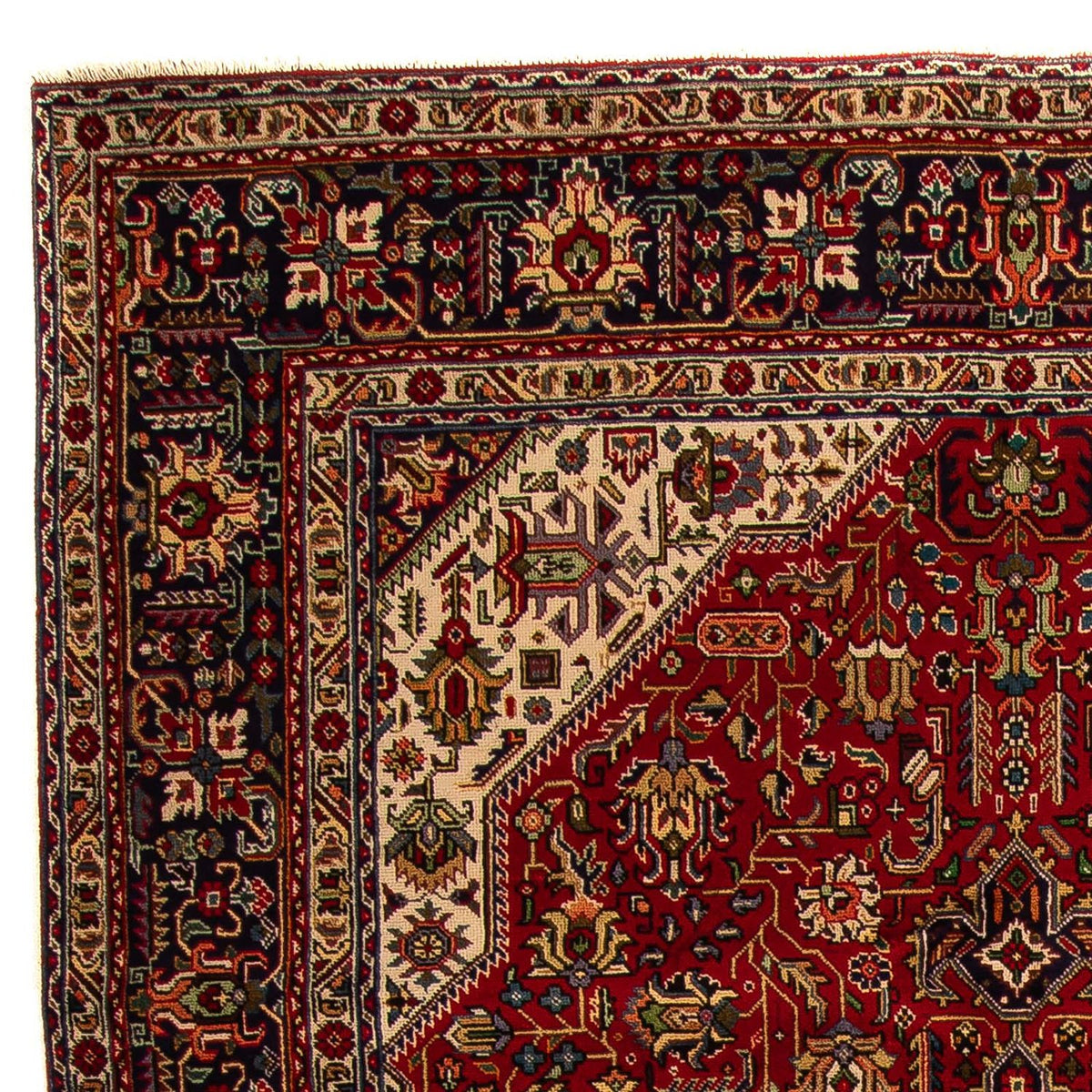 Persisk tæppe - Tabriz - 305 x 195 cm - mørkerød