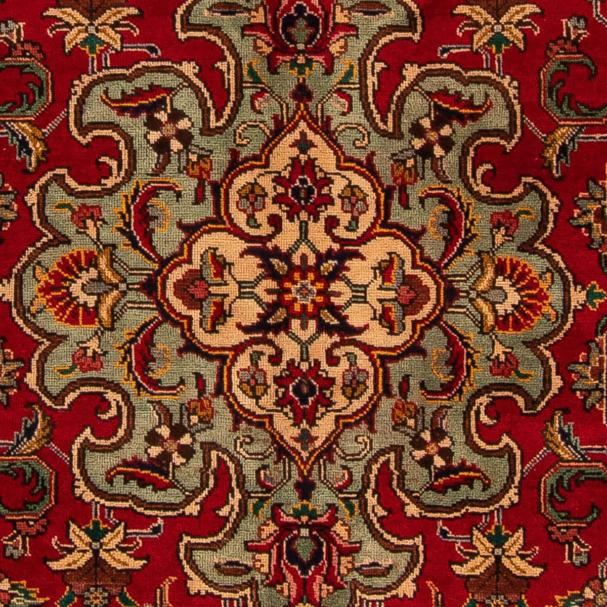 Persisk tæppe - Tabriz - 300 x 203 cm - mørkerød