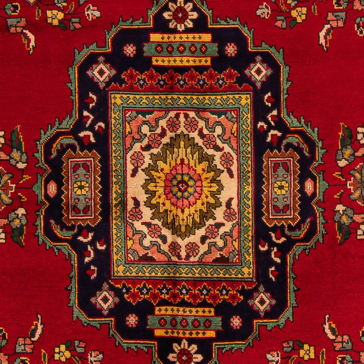 Persisk tæppe - Tabriz - 297 x 197 cm - mørkerød