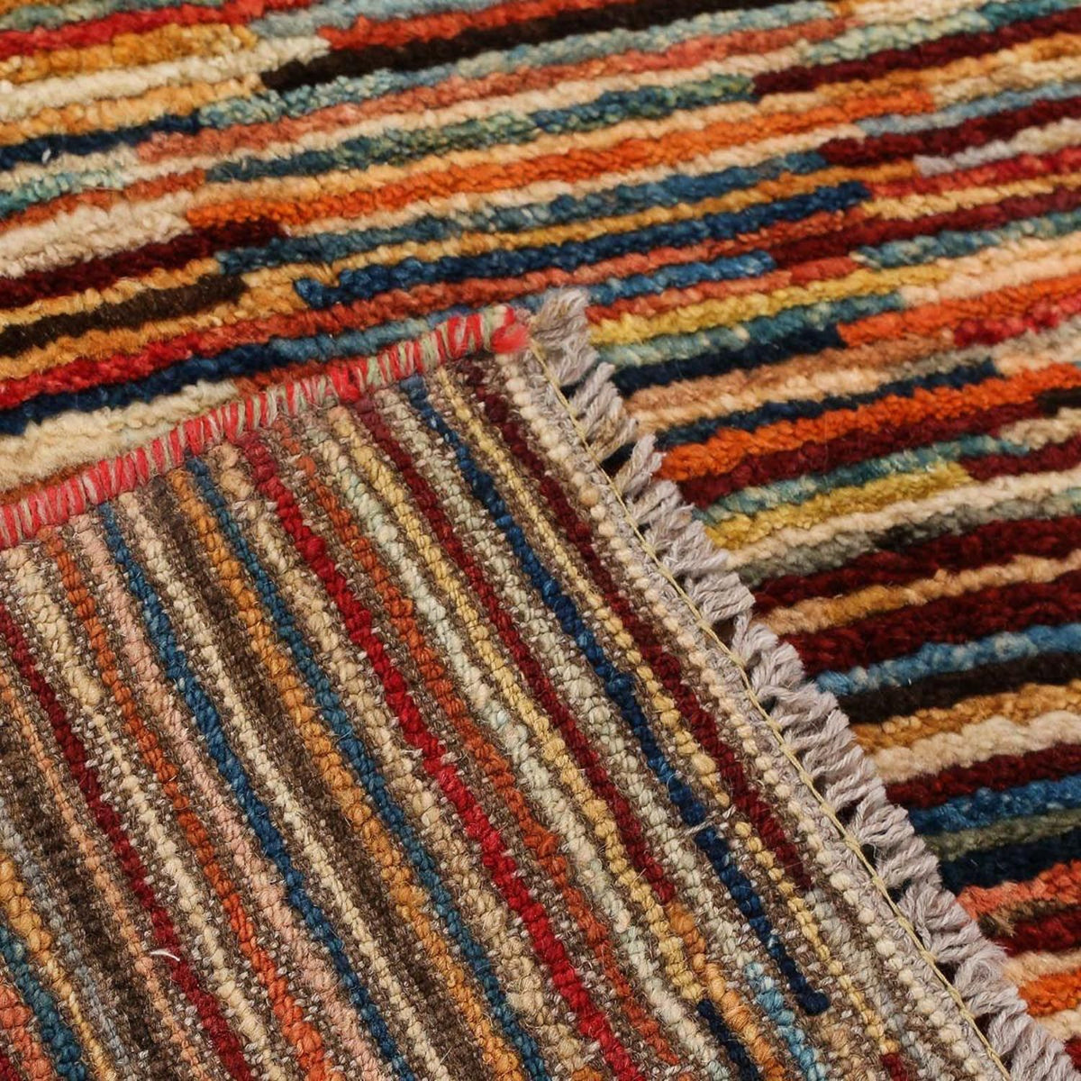 Kelim Carpet - Splash - 122 x 94 cm - flerfarvet