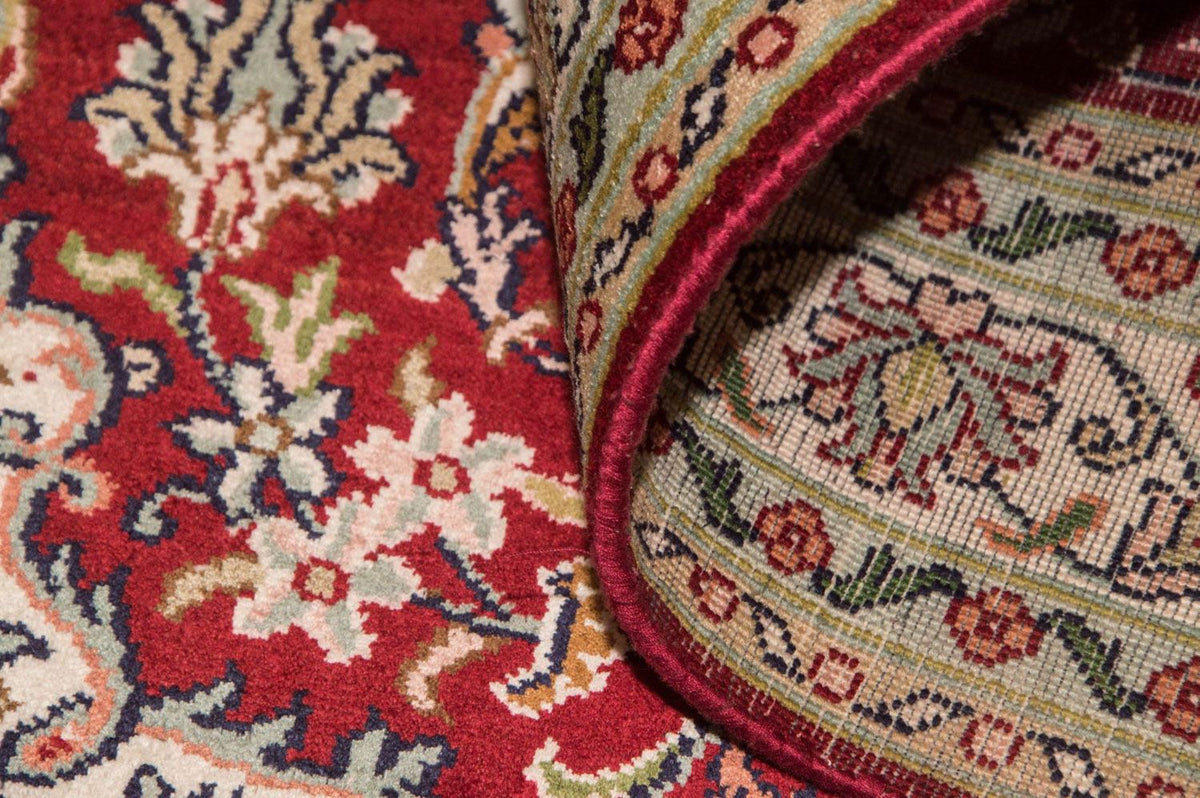 Silketæppe - Kashmir Silk - 120 x 80 cm - rød