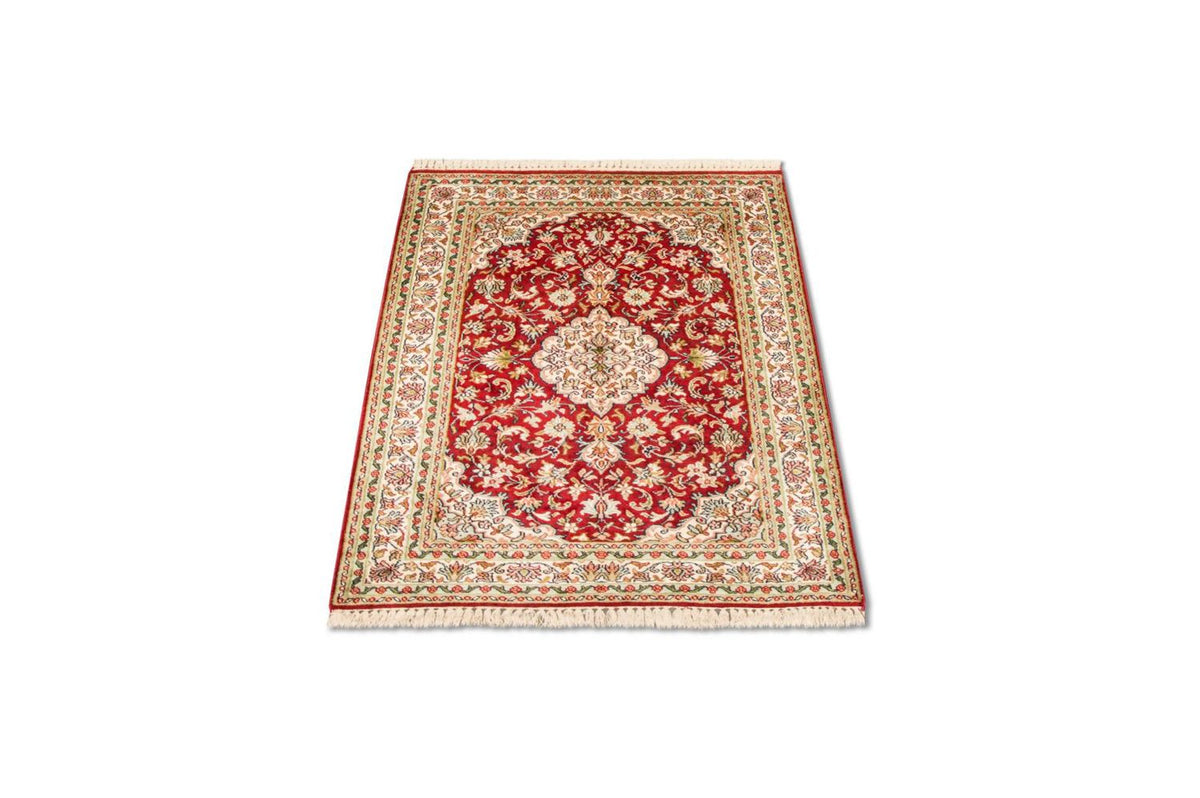 Silketæppe - Kashmir Silk - 120 x 80 cm - rød