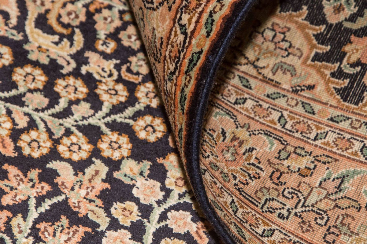 Silketæppe - Kashmir Silk - 153 x 93 cm - mørkeblå