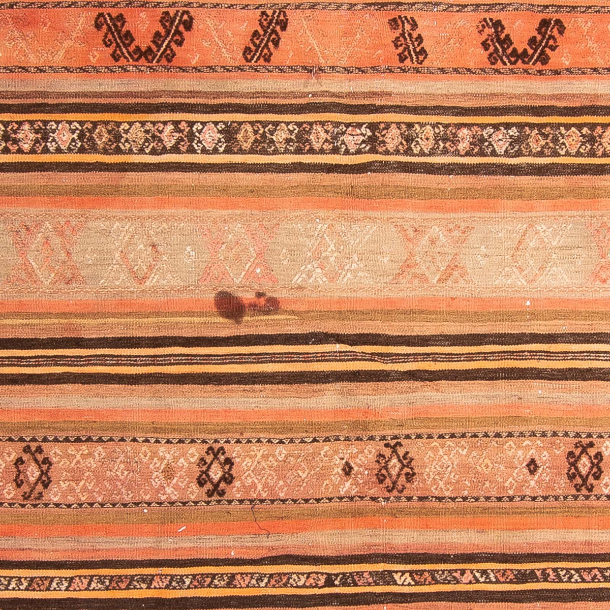 Kelim-tæppe - gammelt - 297 x 157 cm - flerfarvet