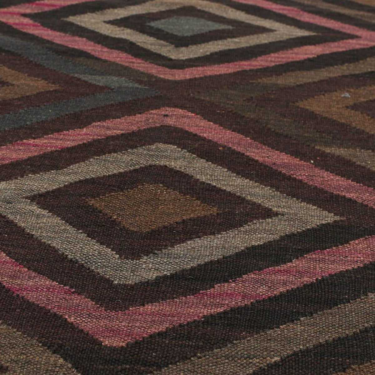 Kelim Carpet - Splash - 240 x 166 cm - sort