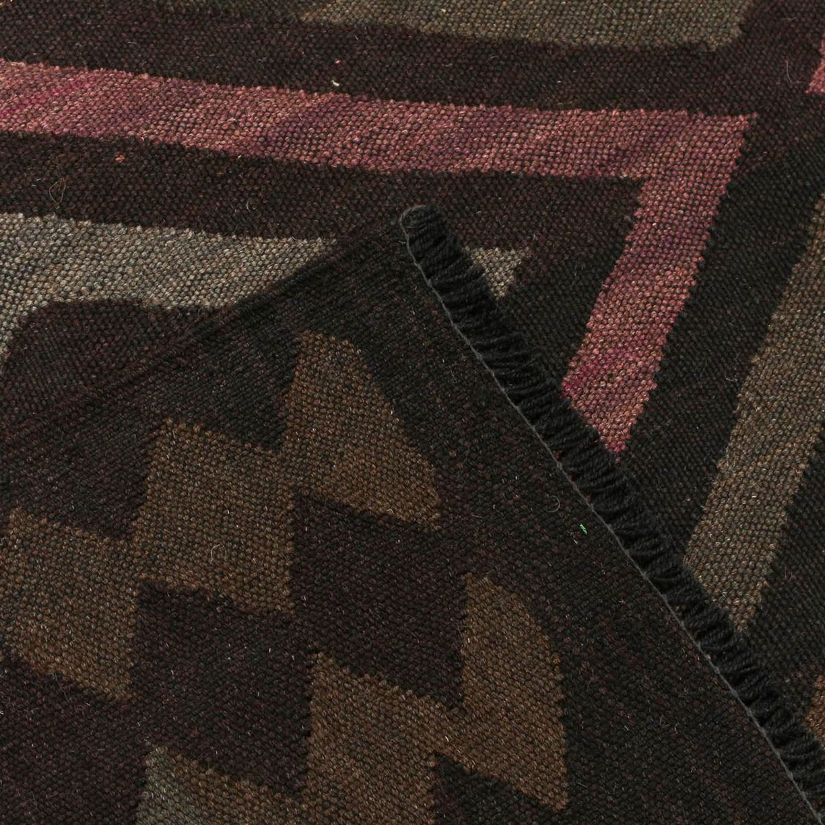 Kelim Carpet - Splash - 240 x 166 cm - sort