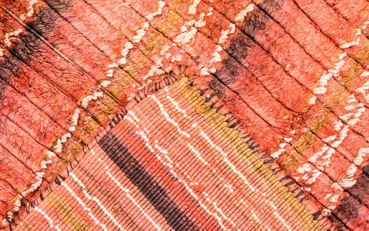 Viskose tæppe - 213 x 213 cm - flerfarvet