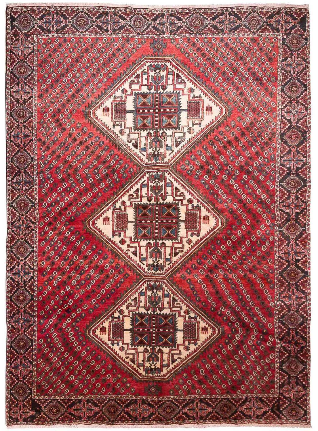 Persisk tæppe - Nomadisk - 256 x 189 cm - rød