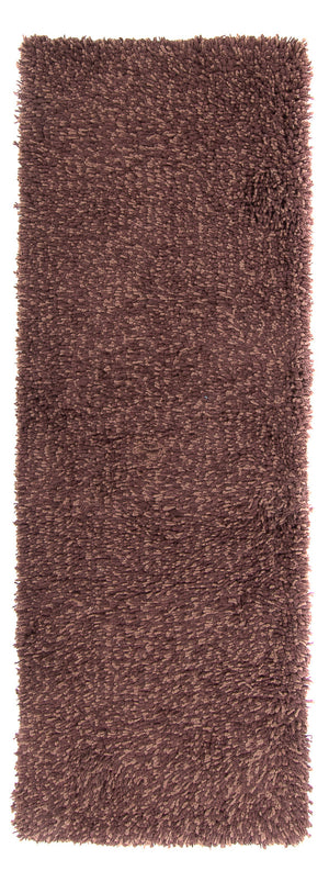 Løber Tæppe med høj pæl - 201 x 69 cm - brun