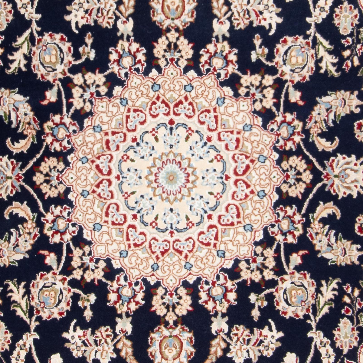 Orientalsk tæppe - Nain - Indus - 196 x 134 cm - mørkeblå