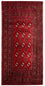 Turkaman-tæppe - 140 x 70 cm - rød