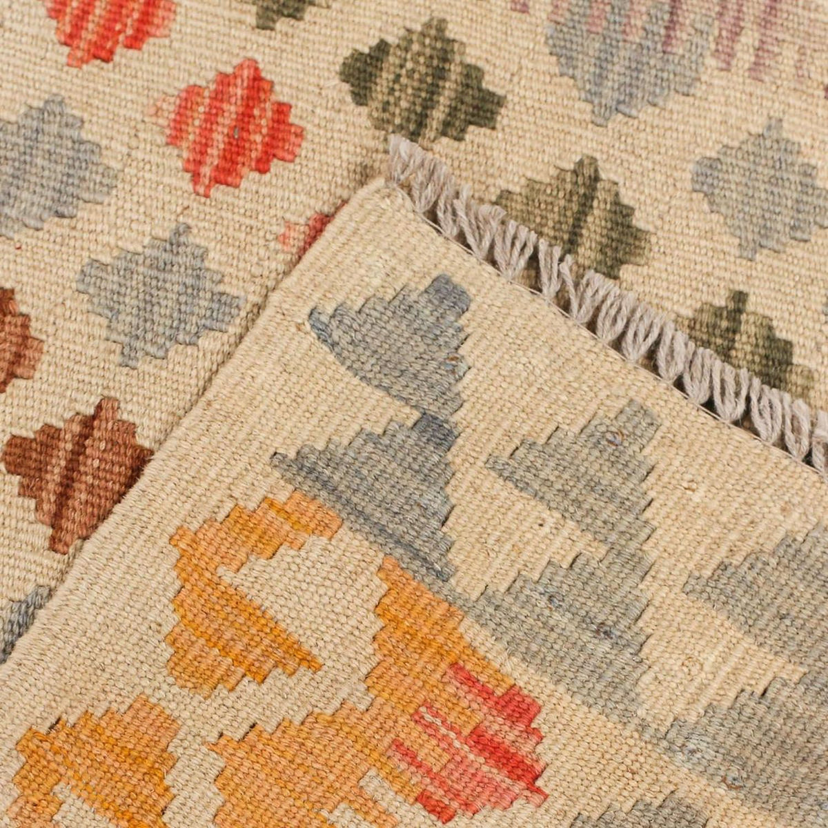 Løber Kelim Carpet - Splash - 198 x 97 cm - flerfarvet