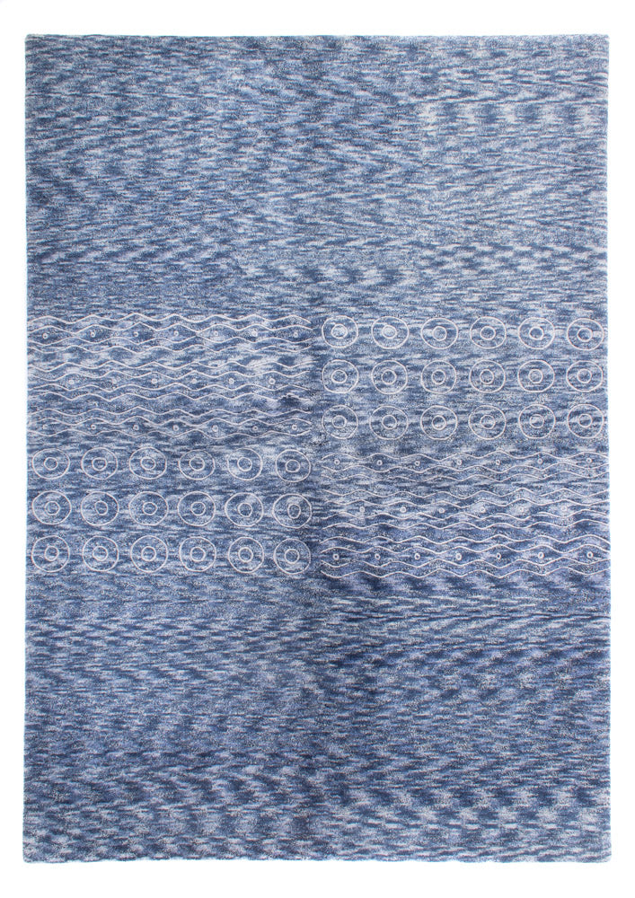 Nepal Tæppe - 239 x 170 cm - blå