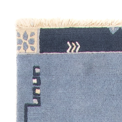 Løber Nepal Tæppe - 330 x 69 cm - blå