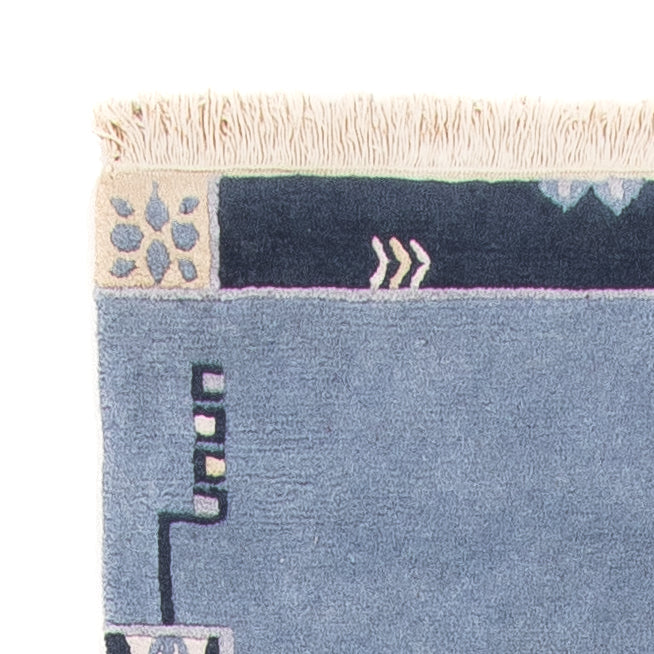 Løber Nepal Tæppe - 332 x 70 cm - blå