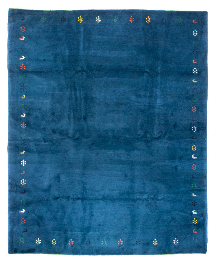 Gabbeh-tæppe - Indus - 395 x 313 cm - blå