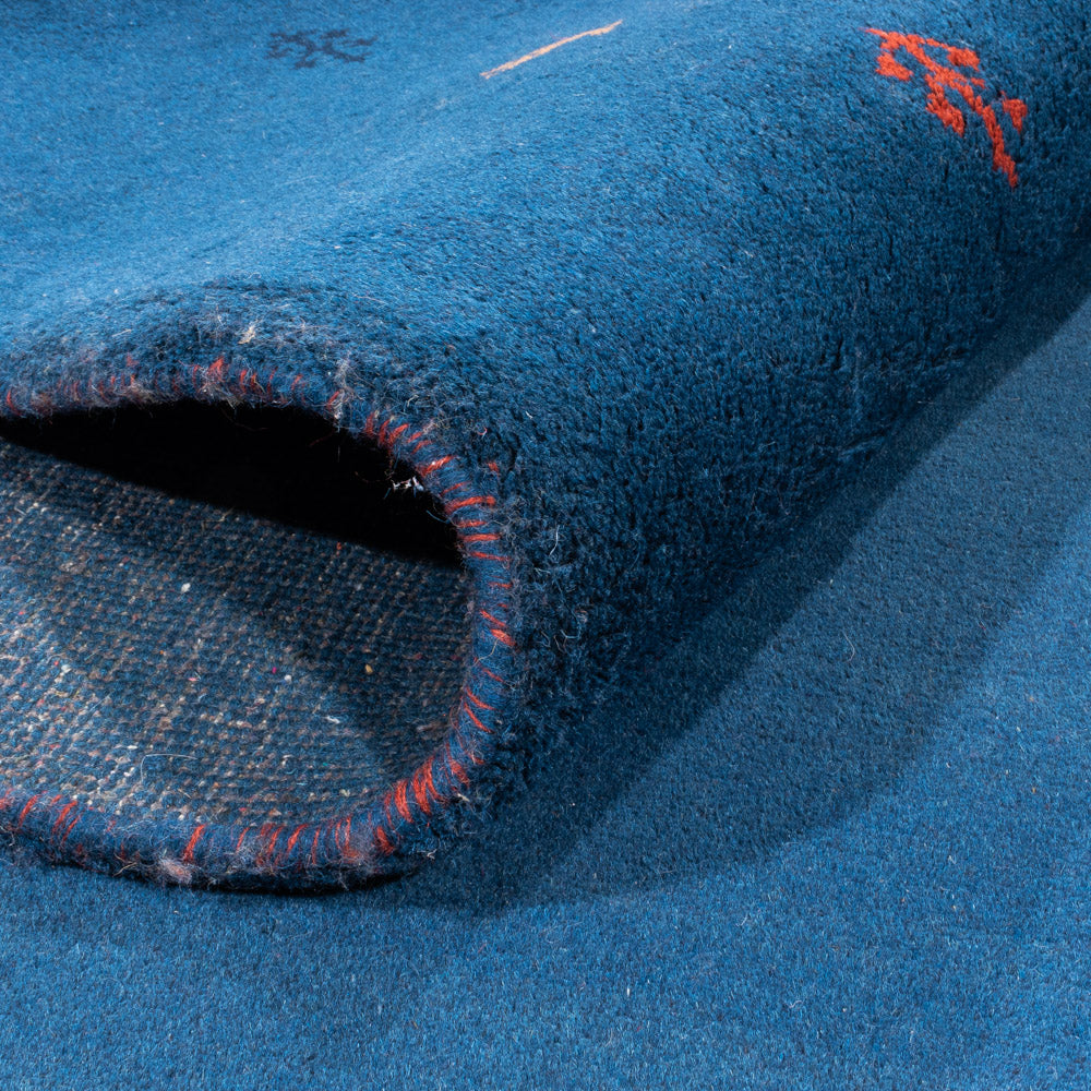 Gabbeh-tæppe - Indus - 394 x 297 cm - blå