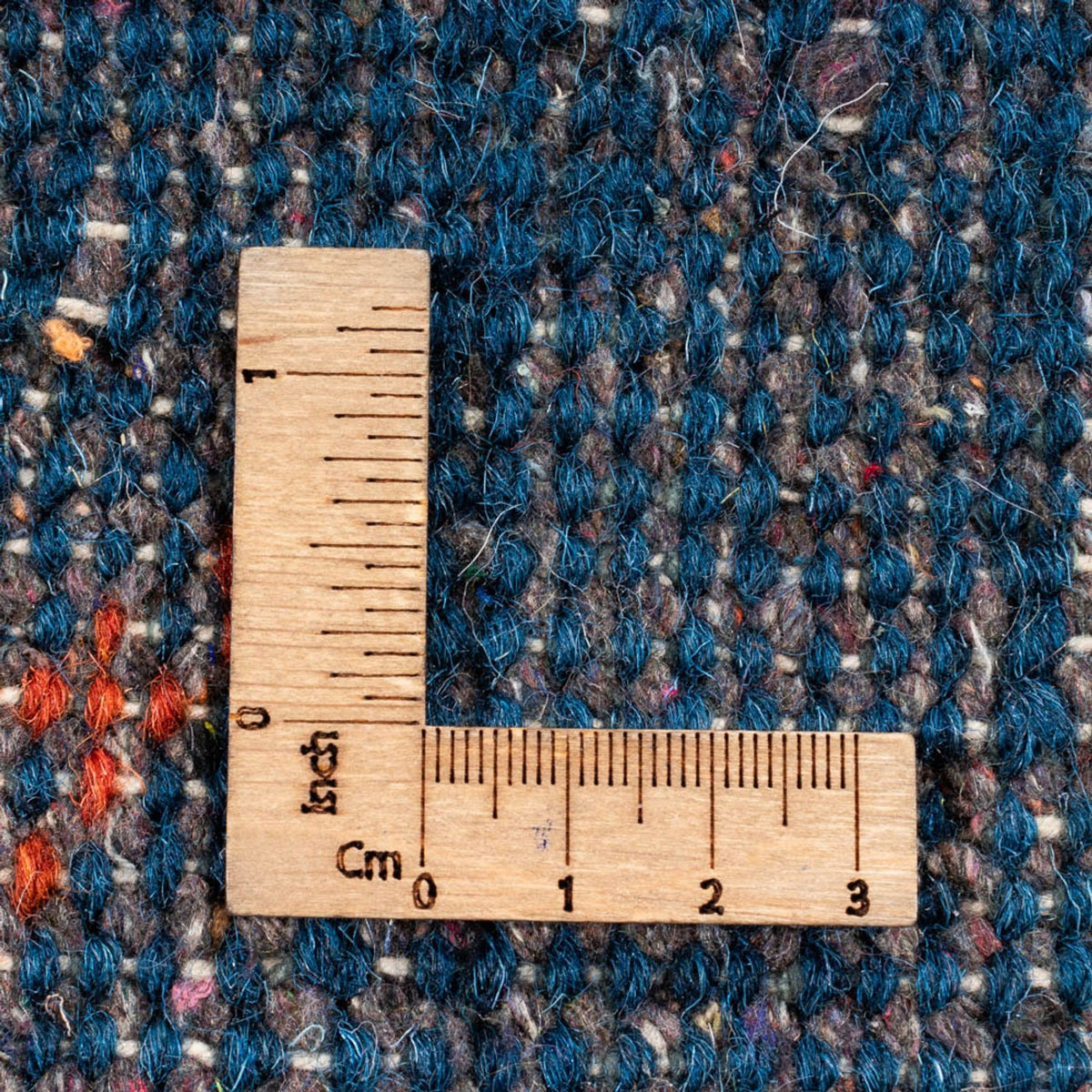 Gabbeh-tæppe - Indus rundt  - 199 x 199 cm - blå