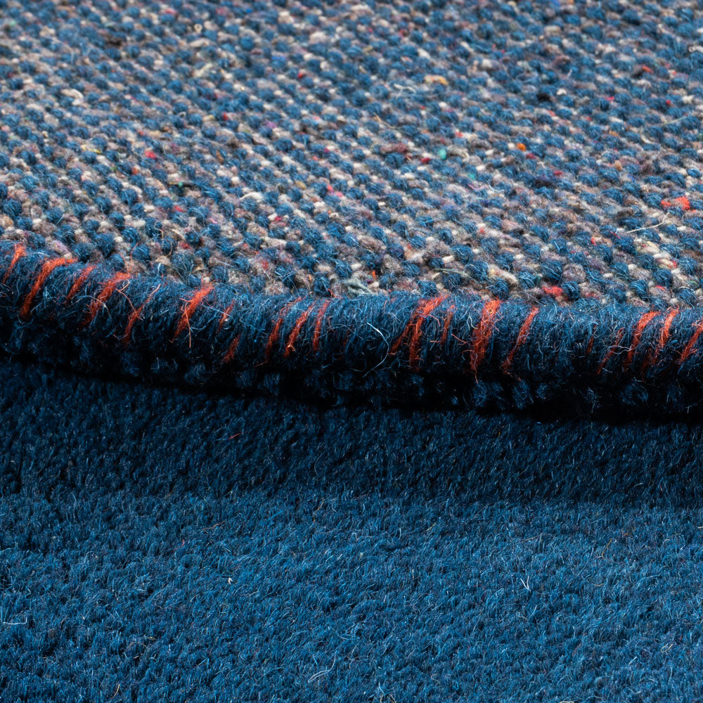 Gabbeh-tæppe - Indus rundt  - 194 x 194 cm - blå