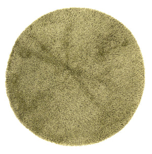 Tæppe med høj pæl rundt  - 200 x 200 cm - olivengrøn