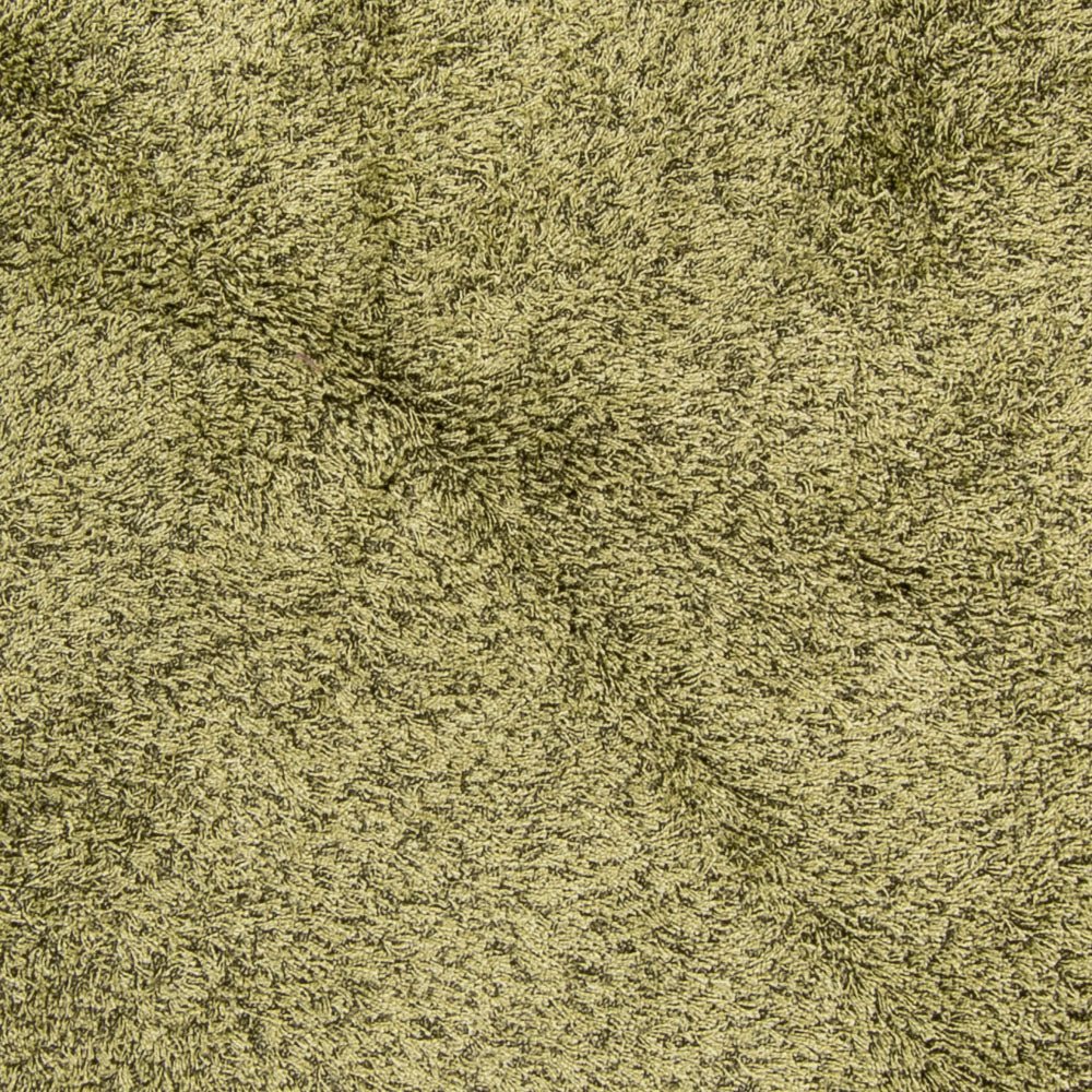 Tæppe med høj pæl rundt  - 200 x 200 cm - olivengrøn