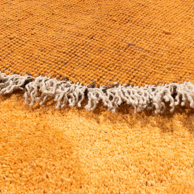 Tæppe med høj pæl rundt  - 200 x 200 cm - guld
