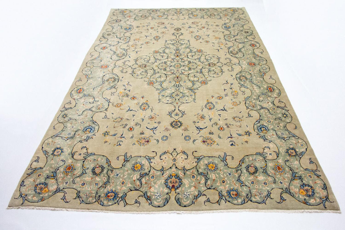 Persisk tæppe - Keshan - 420 x 290 cm - beige
