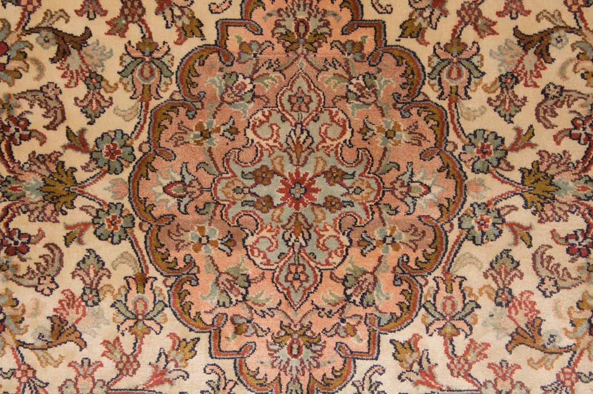 Silketæppe - Kashmir Silk - 164 x 94 cm - beige