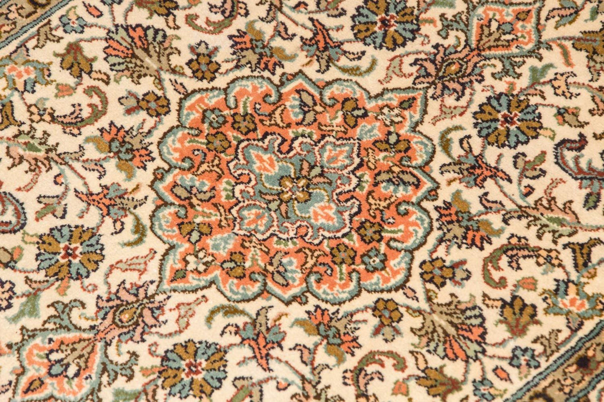 Silketæppe - Kashmir Silk - 95 x 62 cm - beige