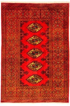 Turkaman-tæppe - 146 x 103 cm - rød
