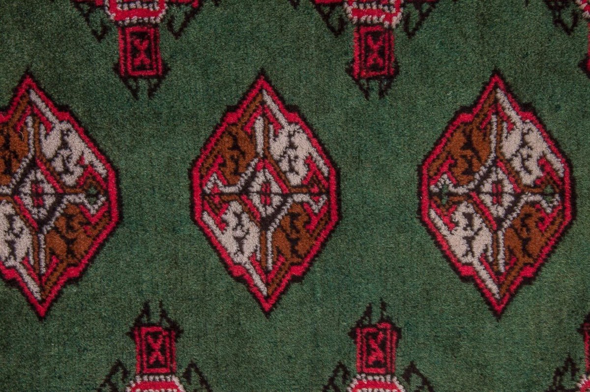 Turkaman-tæppe - 143 x 99 cm - grøn