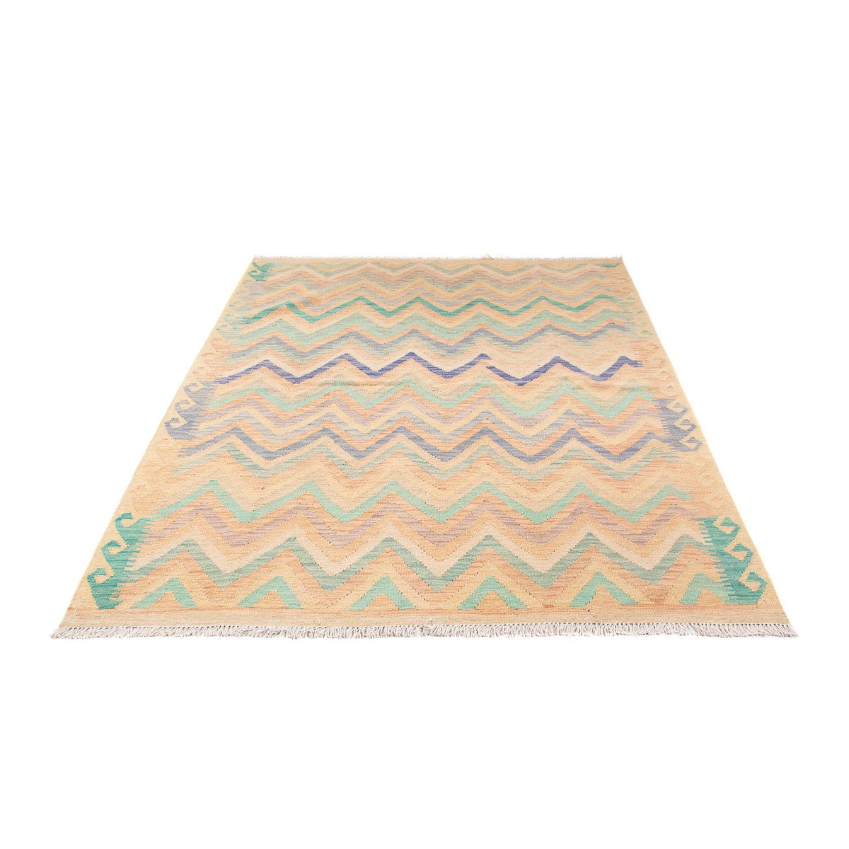 Kelim Carpet - Splash - 203 x 152 cm - flerfarvet