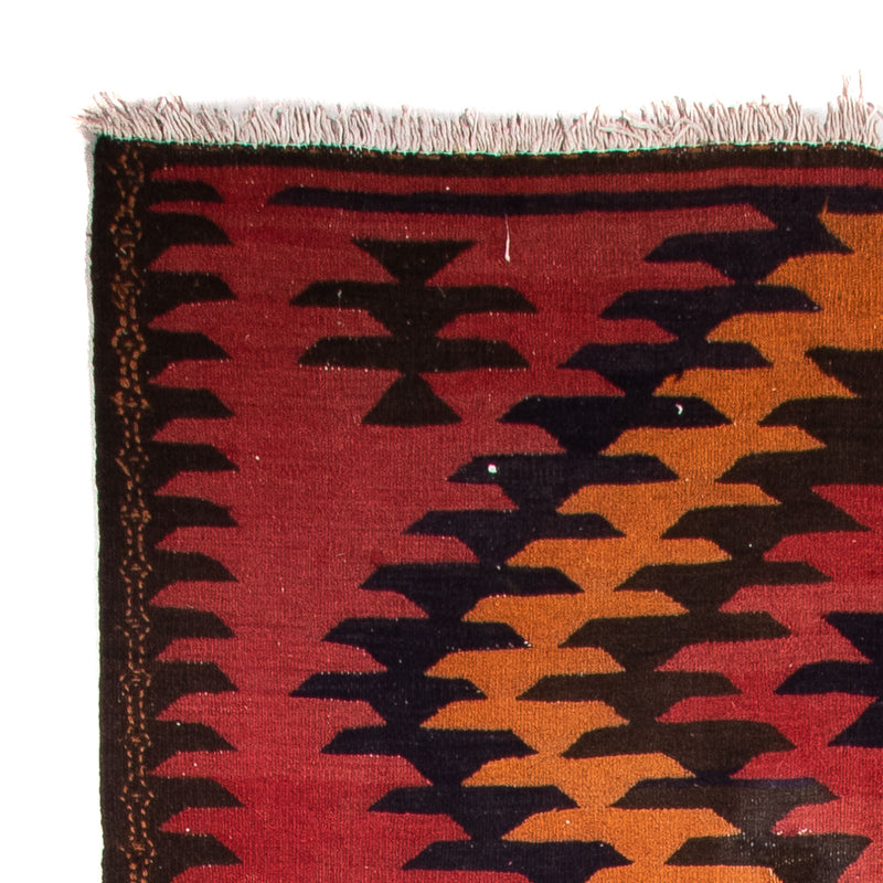 Løber Kelim-tæppe - gammelt - 395 x 150 cm - flerfarvet