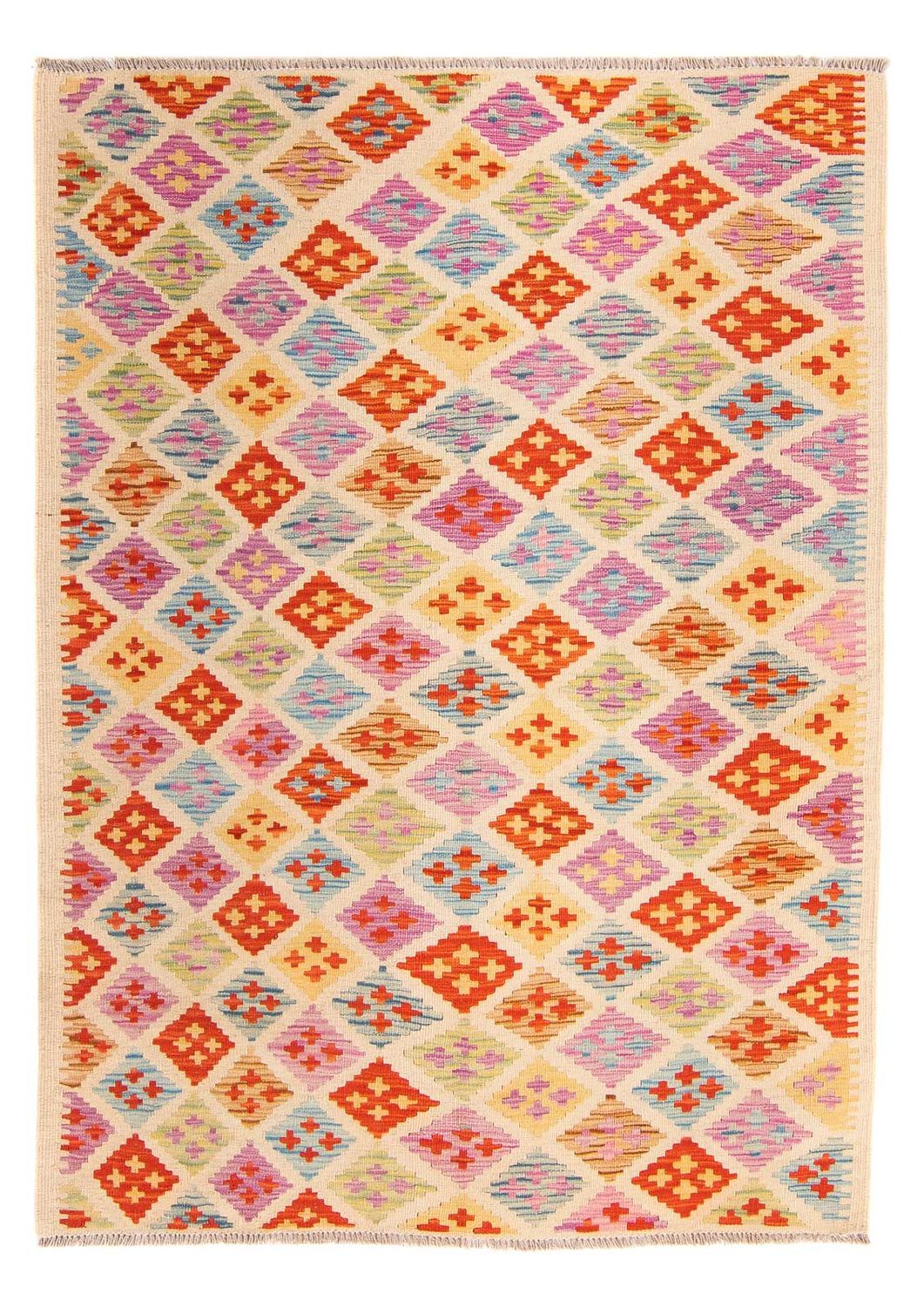 Kelim Carpet - Splash - 168 x 125 cm - flerfarvet
