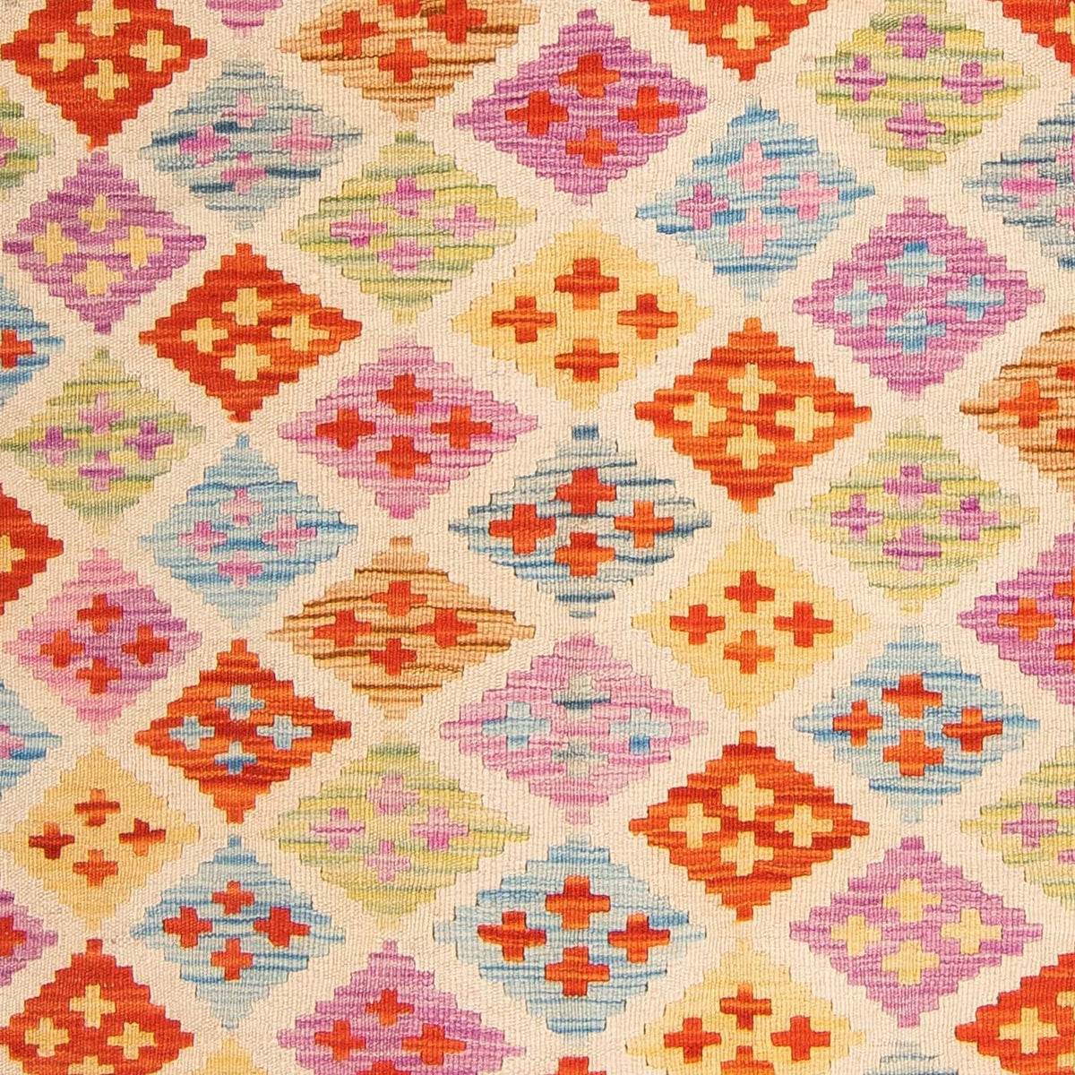 Kelim Carpet - Splash - 168 x 125 cm - flerfarvet