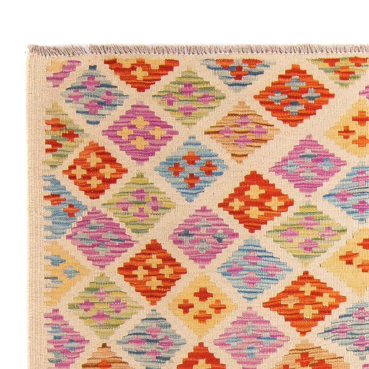 Kelim Carpet - Splash - 168 x 125 cm - flerfarvet