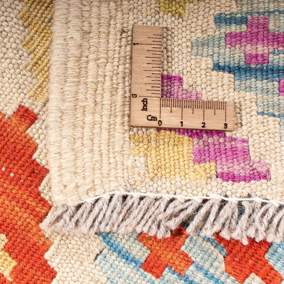 Kelim Carpet - Splash - 168 x 125 cm - flerfarvet