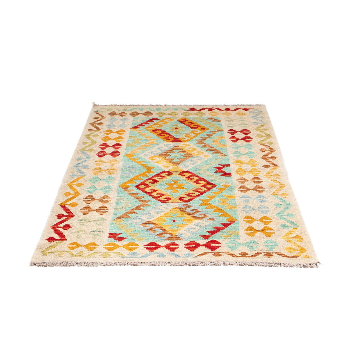 Kelim Carpet - Splash - 152 x 101 cm - flerfarvet