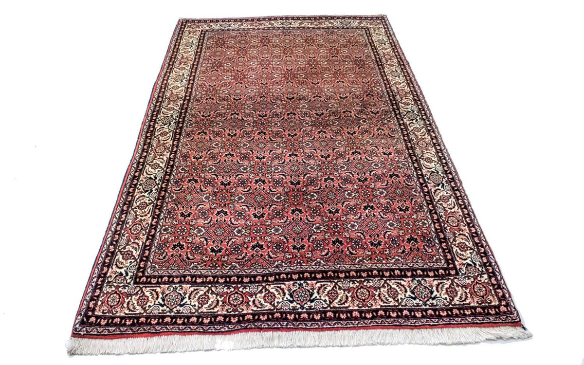 Persisk tæppe - Bijar - 216 x 125 cm - lysrød