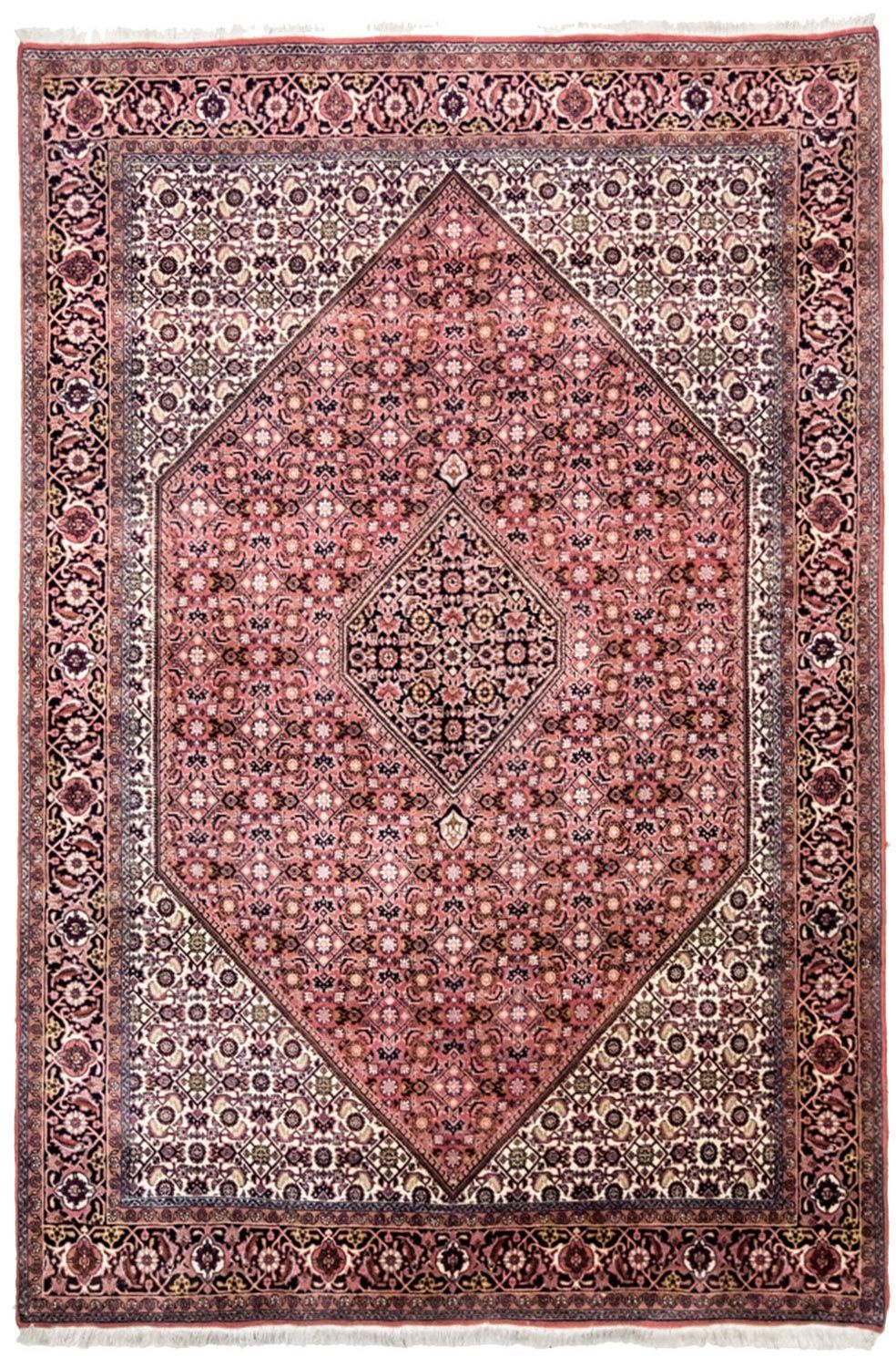 Persisk tæppe - Bijar - 255 x 170 cm - lysrød