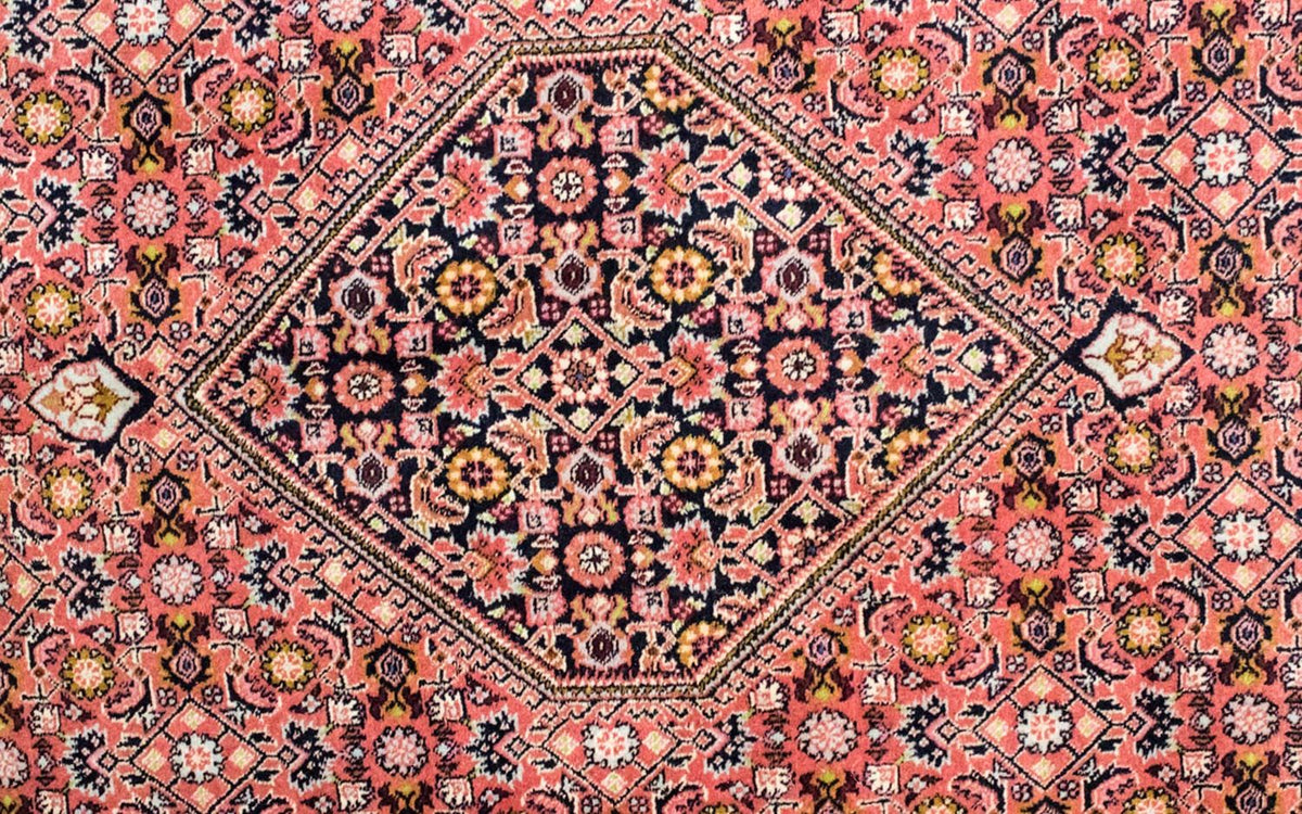 Persisk tæppe - Bijar - 255 x 170 cm - lysrød