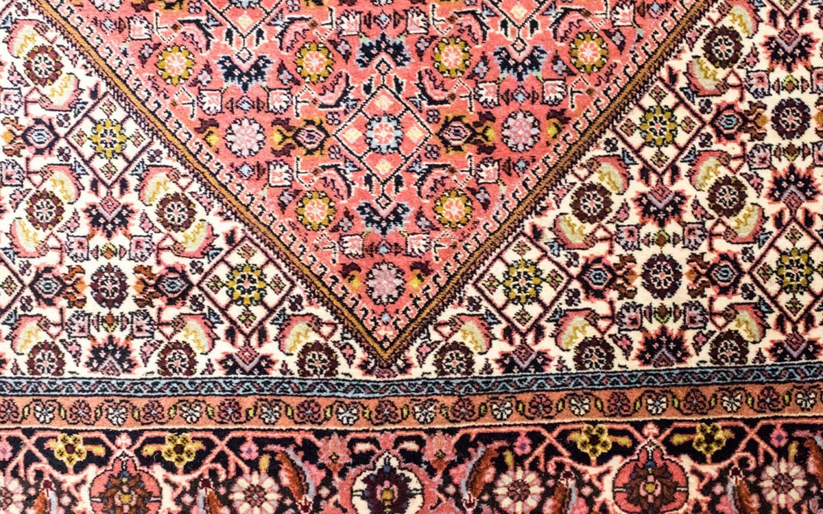 Persisk tæppe - Bijar - 255 x 170 cm - lysrød
