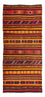Løber Kelim-tæppe - gammelt - 340 x 170 cm - flerfarvet