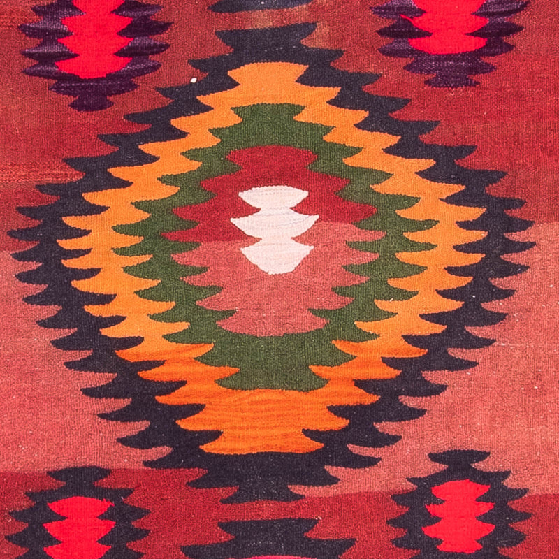 Løber Kelim-tæppe - gammelt - 350 x 130 cm - flerfarvet