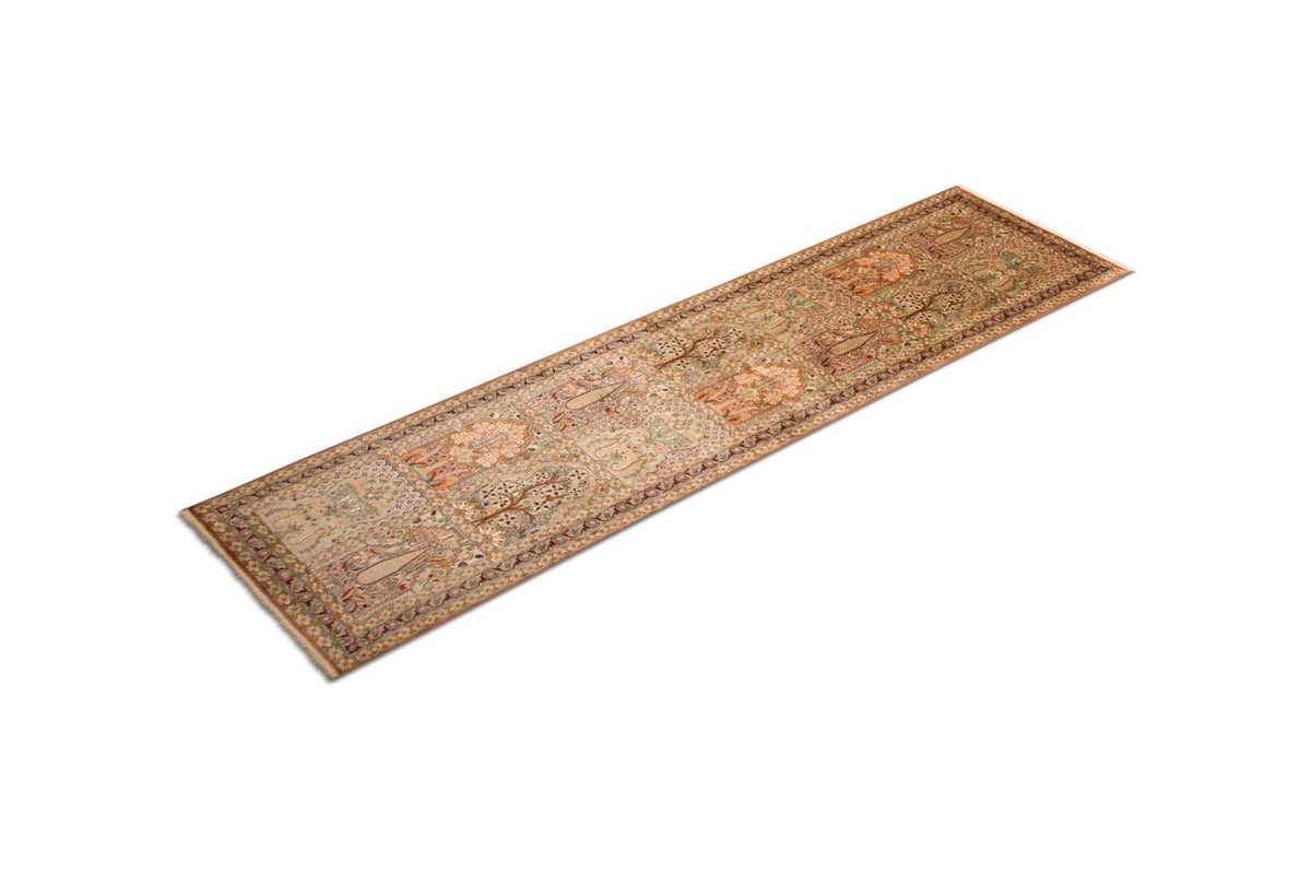 Løber Silketæppe - Kashmir Silk - 305 x 80 cm - flerfarvet