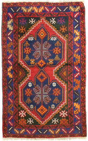 Baluch-tæppe - 130 x 88 cm - rød