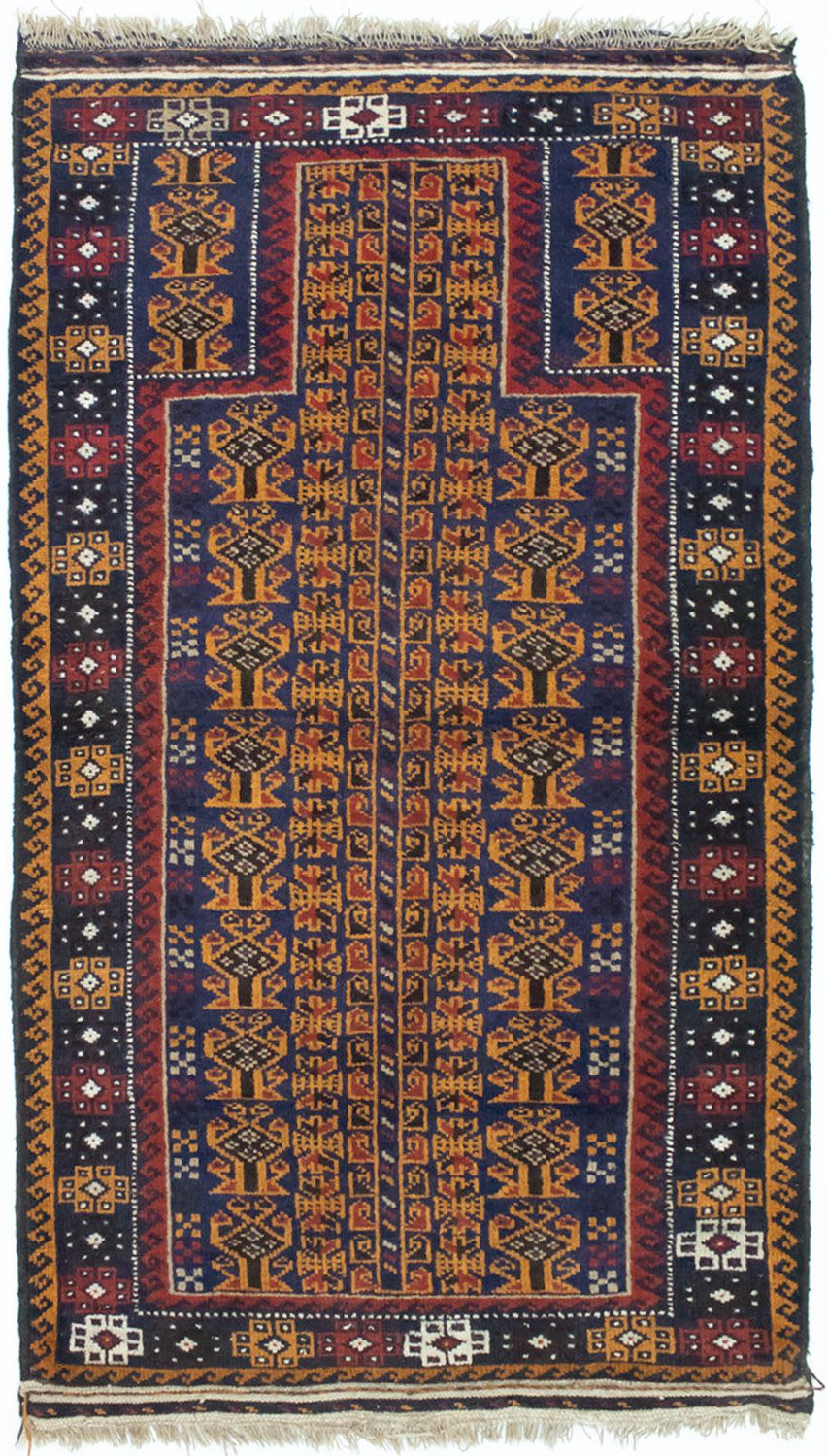 Baluch-tæppe - 140 x 80 cm - flerfarvet
