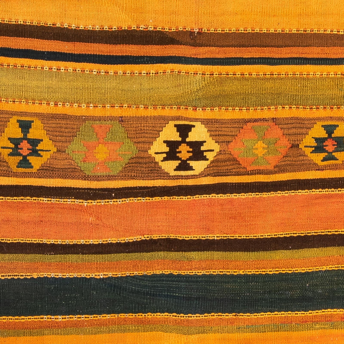 Løber Kelim-tæppe - gammelt - 355 x 160 cm - flerfarvet