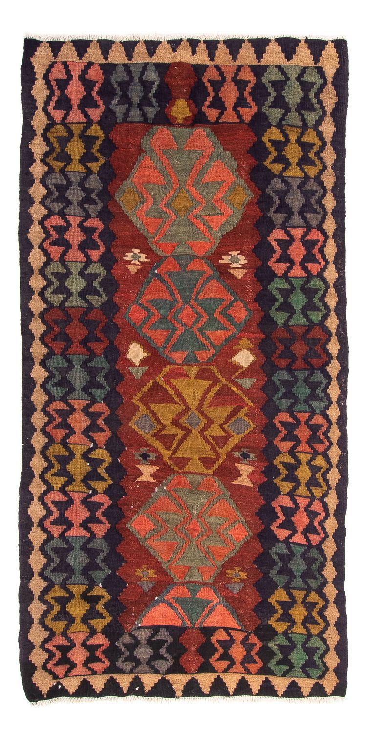 Løber Kelim-tæppe - gammelt - 230 x 110 cm - flerfarvet